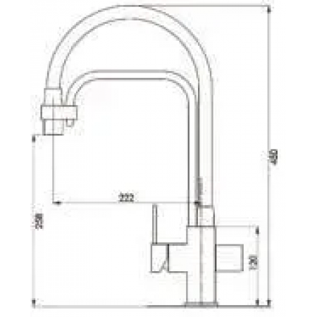 Кухонный смеситель Fabiano FKM 3111 Inox 02 A-18